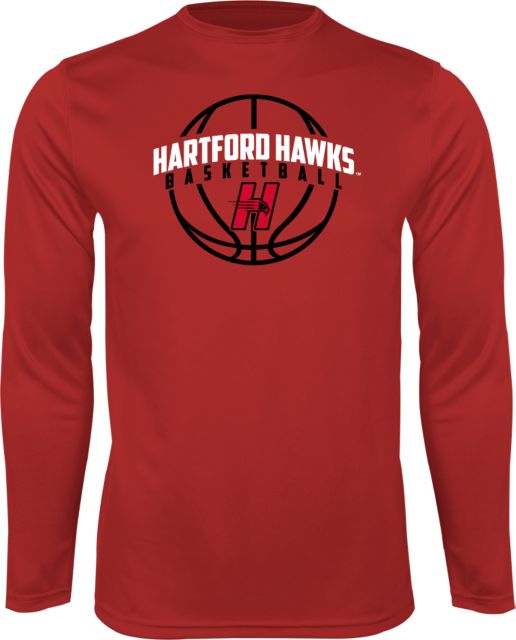 Hartford Performance Longsleeve Shirt Hartford Hawks Basketball Arched w/ Ball - ONLINE ONLY